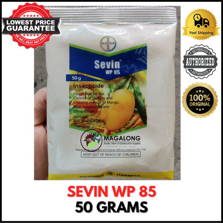 SEVIN WP 85 POWDER INSECTICIDE ANTITICK ANTIFLEA 50 grams