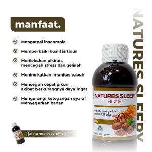 Obat Gangguan Tidur Madu Natures Sleepy Honey Herbal Susah Tidur Lelap Insomnia Hipersomnia Mimpi Buruk