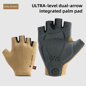 WEST BIKING Half Finger Cycling Gloves Summer Bicycle Gloves Integrated Shock Absorption Palm Cushion Breathable Mountain Bike MTB Gloves Cycling Accessories