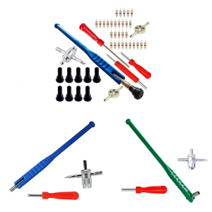 47/3pcs Tire Valves Installation Tool set Metal Construction Valves Stem Installer Set Upgrades for Professional & Home
