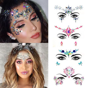 Teabelle  Glitter Face Jewelry Sticker Temporary Tattoo Party Face Makeup Tools Rhinestones Flash Tattoo Stickers