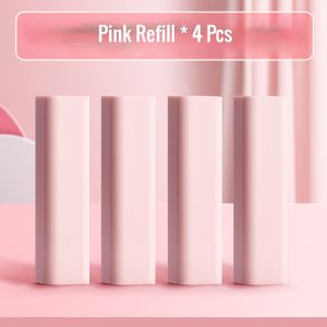 Cartoon Pencil Eraser Suit Retractable Eraser with Refillable Cute Push-pull Eraser Students School Office Supplies Stationary