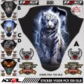 Stiker visor  Winshield honda pcx 150 Old / stiker  Winshield  gambar macan putih keren /  stiker visor  gambar  harimau / stiker visor gambar garuda keren  / stiker visor gamabar  harley / stiker visor gambar garuda panca sila. 