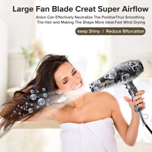 Professional Powerful Hair Dryer Fast Styling Blow Dryer Hot And Cold Adjustment Air Dryer Nozzle For Barber Salon Tools