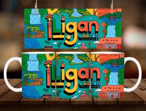 * 1 PC MUG WITH BOX * ILIGAN MUG DESIGN 11oz with BOX SOUVINER MUG