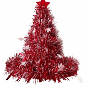 MING1996 Non-woven Rain Silk Christmas Tree Hat Snowflake Cloth Christmas Hat Gift Cosplay Costume Xmas Headwear Kids