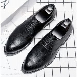 Giày da nam kiểu dáng chính thức phong cách Hàn Quốc tăng chiều cao giày cưới thời trang giày buộc dây giày thường cho nam giới trẻ