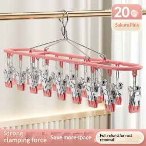 SEA JJT Multi-functional Clothes Drying Rack with Strong Clips for Socks and Underwear
