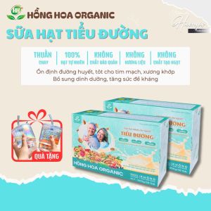 COMBO 2 HỘP - Sữa Hạt Tiểu Đường Hồng Hoa Organic - Không Chất Bảo Quản Hương Liệu Tạo Ngọt