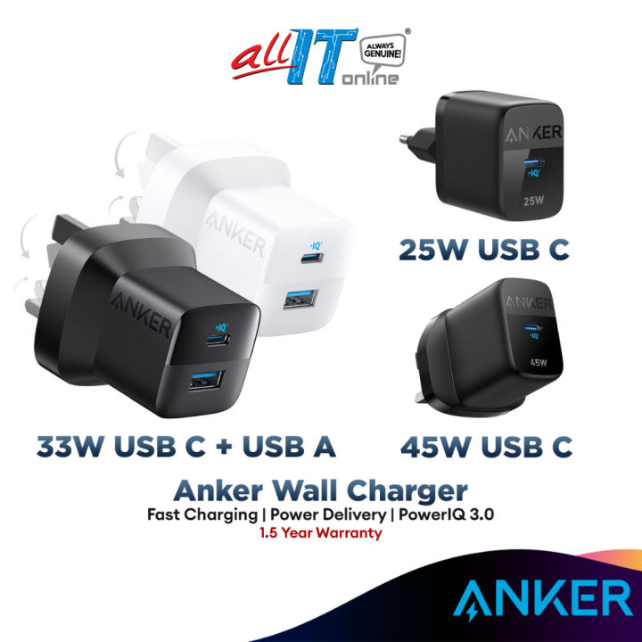 Anker Wall Charger | Anker 323 Charger 33W | Anker 313 Charger 45W ...