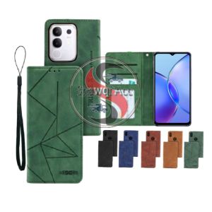 Case Flip magnet For Vivo Y29 4G Dompet Motif Flip Cover Leather Premium Casing Sarung Buku HP