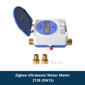 Zemismart Tuya Zigbee Ultrasonic Water Meter IP68 Smart Garden Irrigation Water Meter LCD Digital DisplayWater Quantity Flow Consumption Measurement SmartLife App 15/20/25mm