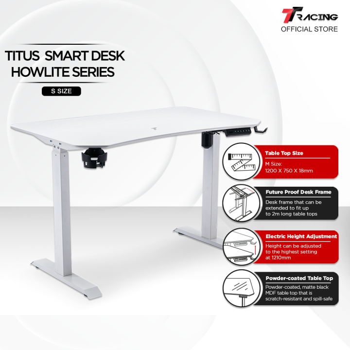Ttracing titus ergonomic standing table height adjustable computer desk