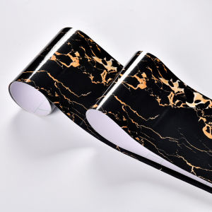 【Vinnatsu】10CM*5M Stiker List Gold Roll Dinding / Strip Gold Emas / Gulungan Stiker Pembatas Keramik Lebar