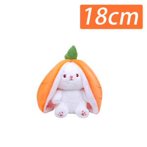18/25/35Cm Boneka Kelinci Kelinci Flip Lucu Lembut Strawberry Plush Toy Strawberry Rabbit Mainan Mewah