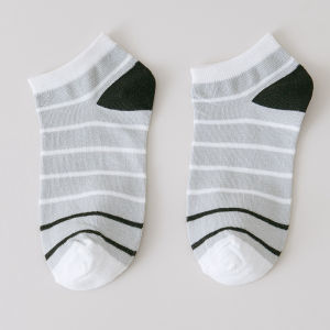 FSKS117 Kaos Kaki Pendek Wanita Monokrom Ankle Socks Semata Kaki Hitam Putih