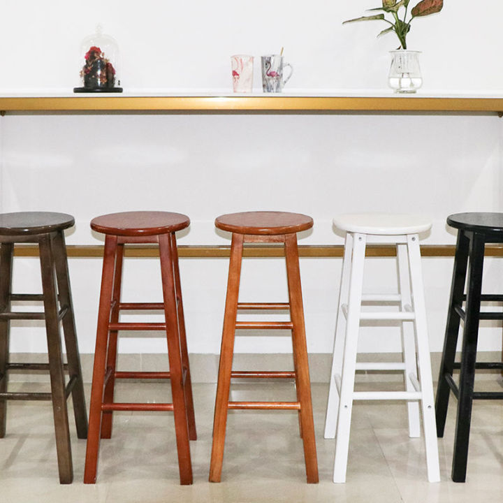 2020 new solid wood stool high stool simple bar chair home bar stool