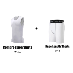 [Buy 1 Take 1]Mens Sports Set Compression Drifit Stretchable Breathable Basketball Fitness Training