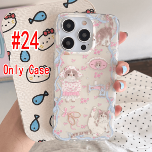 Romantic style Floral Cat Tailor Casing Xiaomi 14T Pro 13T 12T 13 11T 10T 12X 12 12S 11 10 Lite 9 SE A2 5G Mi POCO X6 X5 X4 GT C40 F3 F4 M3 X3 NFC anti-fall Clear Phone Case TM 24