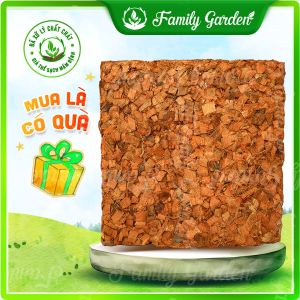 Viên nén vỏ dừa cắt/xơ dừa cục 5Kg - Giá thể trồng cây chất lượng cao | Độc quyền Family Garden