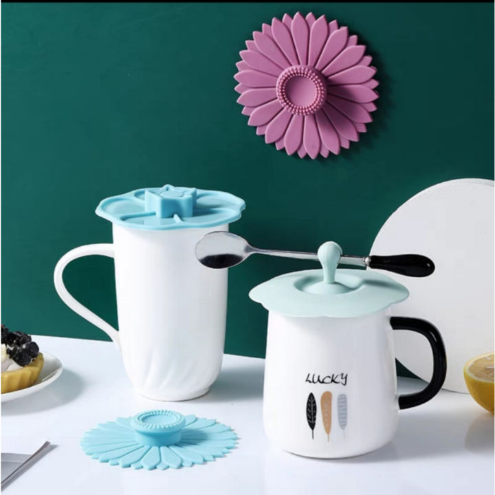 Silicone Leakproof Coffee Mug Suction Lid Cap Airtight Seal Cup Cover |  Lazada PH