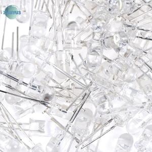 XUNYU3 ชุดหลอด LED เปล่งแสงขนาด5มม. จำนวน100ชิ้นสีขาวสีเขียวสีแดงสีน้ำเงินสีเหลือง