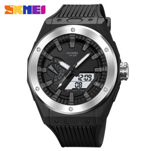 PENGIRIMAN INSTANT / Jam tangan pria dual time skmei 2103 rubber water resist original