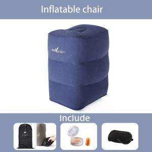 Kaly Car Inflatable Foot Drag For Baby Kids Airplane High-speed Travel Bed To Sleep Flocking Material Comfortable 3 Tier Adjustable 9Y3K6
