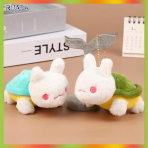 RUASA 11CM Cute Turtle Rabbit Plush Stuffed Doll Soft Plush Toy Keychain Bag Decor Pendant Kid Gift