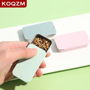 [COD] KOQZM KITCHEN Tinplate Box Slide Lid Push Pull Box Drawer Balm Box Portable Box Mini Aromatherapy Jar Candy Small Iron Box Gift Box