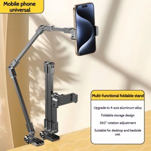 OUREAL Có thể điều chỉnh Giá đỡ máy tính bảng 3 phần tay áo Có thể gập lại Giá đỡ lười biếng Di động Xoay 360 độ Giá đỡ điện thoại cạnh giường Cho Điện thoại 5-12 inch iPad Pro Mini cho Xiaomi