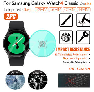 Zenia 2PCS HD Full Screen Curved Edge Full Coverage Protector Film For Samsung Galaxy Watch 4 Classic LTE Bluetooth 40mm 42mm 44mm 46mm Watch4 Smart Watch 9H Super anti-fingerprint Protective Explosion-proof Anti Scratch safety performance Accessories