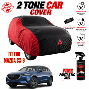 2-Tone Heavy Duty Car Cover for Mazda CX-9  Waterproof UV Protection Outdoor Cover Windproof Buckle with FANTASTIC XML