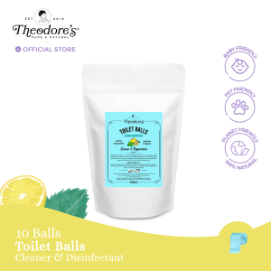 Theodores Flush Fresh 10pcs Natural Toilet Bowl Cleaner Tablets Automatic Deodorizer Stain Remover Plant Based Bathroom Freshener Eco Friendly Water Closet Cleaning Bombs