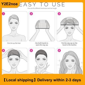 【Local shipping】 2 Pieces Pack Wig Cap Hair Net For Weave Hairnets Wig Nets Stretch Mesh Cap For Making Wigs Free Size Wig Accessories Tools