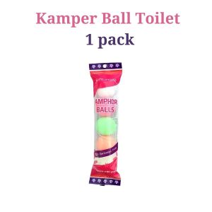 Ball5 - Camphor Balls warna warni 1 pack isi 5 kapur barus bola pengharum toilet