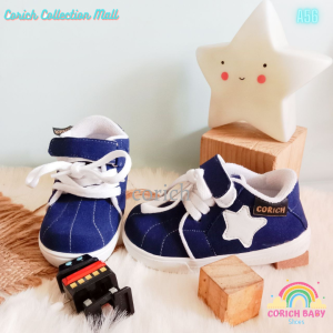 SEPATU SNEAKERS ANAK - SEPATU ANAK - SNEAKERS ANAK - A56 - ORIGINAL BRAND - CORICH BABY SHOES - SNEAKERS - PREWALKER - ANAK - SEPATU BALITA - SEPATU - SEPATU ANAK USIA 11 - 24 BULAN - LAKI LAKI - BABY SHOES - SOL PUTIH