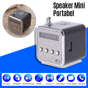 PROMO TERBARU NBY Speaker Mini Portabel Bluetooth FM Radio TF Card - TD-V26
