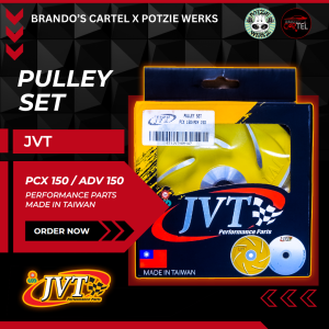 JVT PULLEY SET -  PULLEY DRIVE FACE AND BACK PLATE FOR MIO / PCX 150 ADV 150 BRANDOS CARTEL
