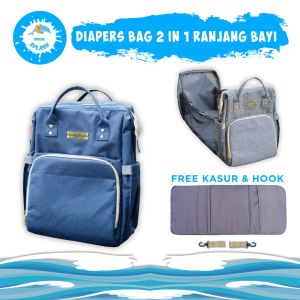 Kiddie Splash Gift Set | Hampers | Kado Tas Bayi Diapers Bag 2in1 Ranjang Bayi + Kartu Ucapan