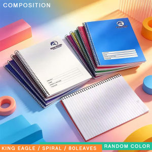 10pcs Spiral Yarn Composition Notebooks 80 Leaves Stylish School Office Supplies Random Design