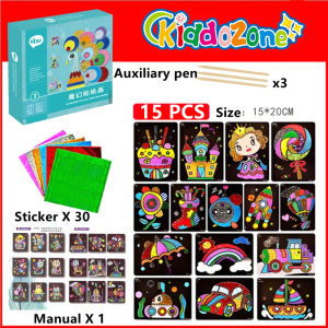 KiddoZone 20PCS Kids Colorful Fun DIY Magic Transfer Sticker Painting Arts and Crafts For Kids Education Cultivate Imagination