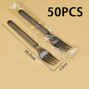 50PCS  Single-use individually wrapped thick tableware