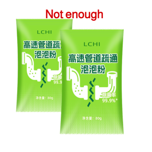 💕Multi-Function💕High-Speed Pipe Dredging Bubble Powder Toilet Kitchen Sewer Fast-Clear Anti-Blocking 5 Seconds Effective Solvent Deodorant