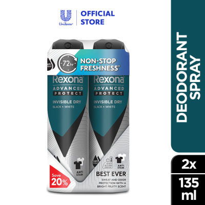 Rexona Men Invisible Dry Deodorant Twinpack 2x135ml