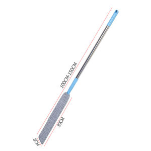 1.5M Long Handle Gap Dust Duster Retractable Gap Dust Brush Sofa Bed Bottom Dust Mops with 3 Cloth