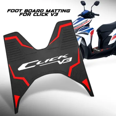 Motorcycle Anti-Skid Rubber Footboard Matting for Honda Click V3 Accessories Game Changer