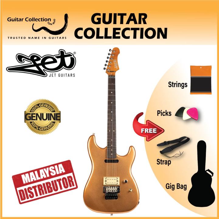 JET JS700 CPR HS Electric Guitar HS Stratocaster Locking Tremolo Rosewood Copper Lazada