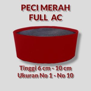 peci Songkok Merah MARON Peci Merah FULL AC Tinggi 6cm 7cm 8cm 9cm Berkualitas bahan tebal dan halus langsung dari produsen
