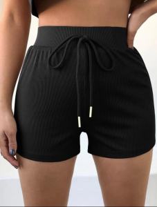 Honeyfashion-Knot Waist   Knit Track Shorts Sport Shorts Summer Shorts